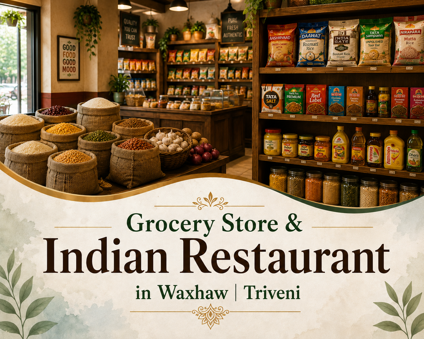 Grocery Store & Indian Restaurant in Waxhaw